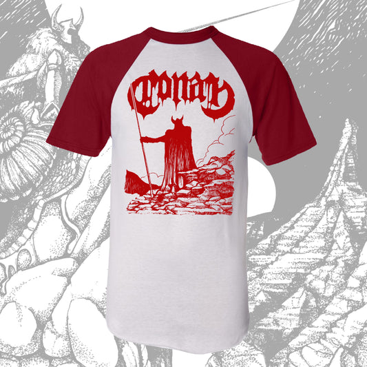 Monnos Baseball Tee Red and White Version